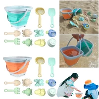 11 Pcs Sand Water Outdoor Fun Tool Bucket Beach Toy Set 4 Animal Sand Molds Shovel Rake Sprinkler Sand Sifter for Toddlers 3+Age 1