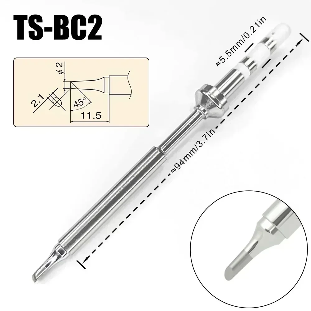 Soldering Iron Tips TS100 TS101 Pine64 Soldering Iron Tip Replacement Various Models of Pinecil Electric Soldering Iron Tip TS Series B2 I K C4 D24