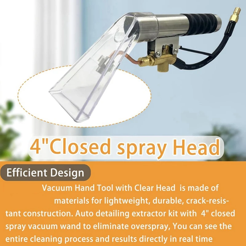 Extractors Upholstery And Auto Detailing Tool Hands Wand,Extractor Hand Tool, Carpet Cleaning Extractor With Clear Heads 3