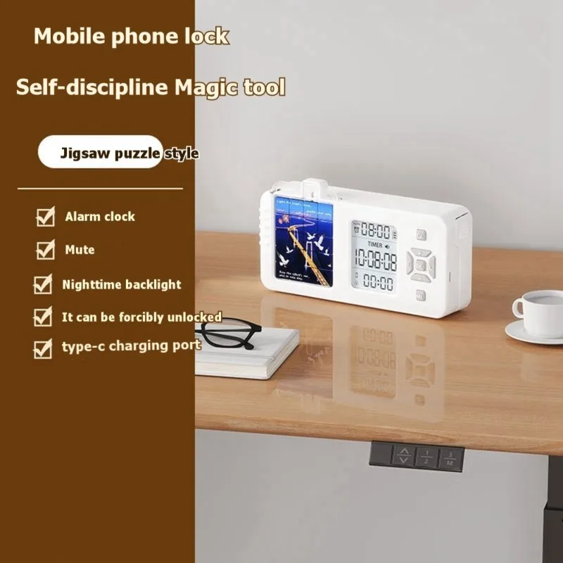 A10R 디지털 타이머 잠금 상자 - 휴대폰 중독 방지, 휴대폰 타이머를 사용하여 중독을 끊고 자기 훈련을 하세요
