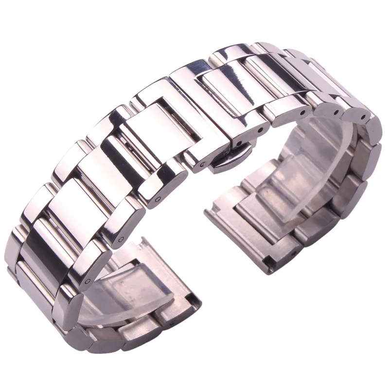 Silver Stainless Steel Watchband Bracelet