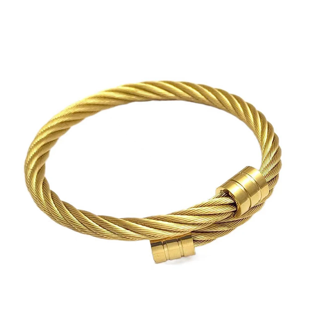 【CTHY】TWIST BANGLE Polished Twist Bangle in 14K Gold - 8.0