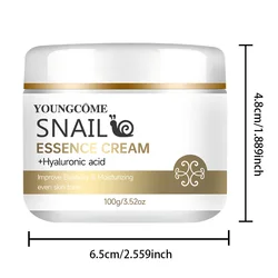 Advanced Snail Essence Cream with Hyaluronic Acid and Retinol for Firming and Hydration (100G)