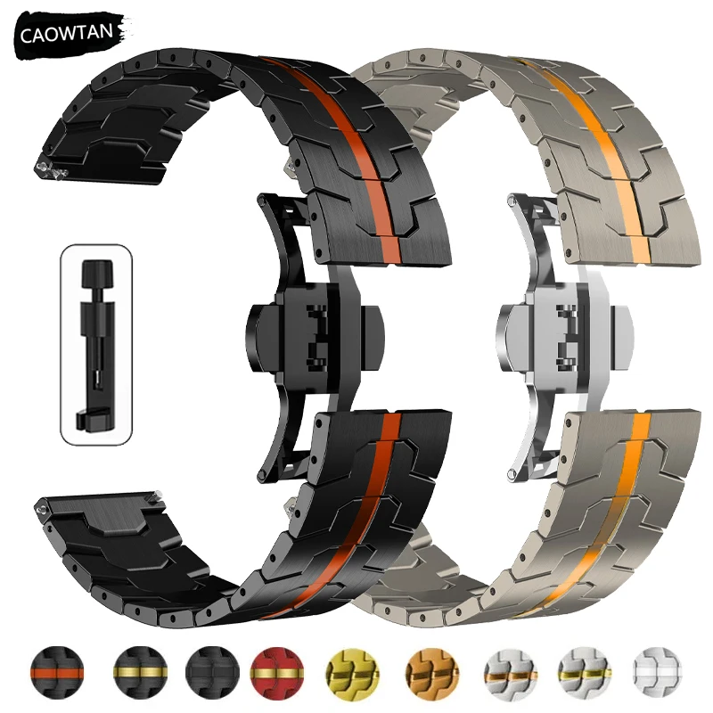 20Mm 22Mm Stainless Steel Band Strap For Samsung Galaxy Watch 3 45Mm Gear S3 Universal Bracelet For Huawei Gt2 Gt3 Pro Watchband