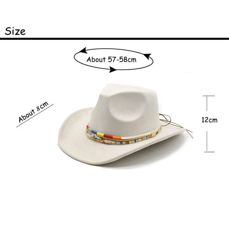 6-Color Women'S Denim Hat Men'S New Retro Jazz Classic Suede Denim Hat Wide Edge Western Wide Edge Sun