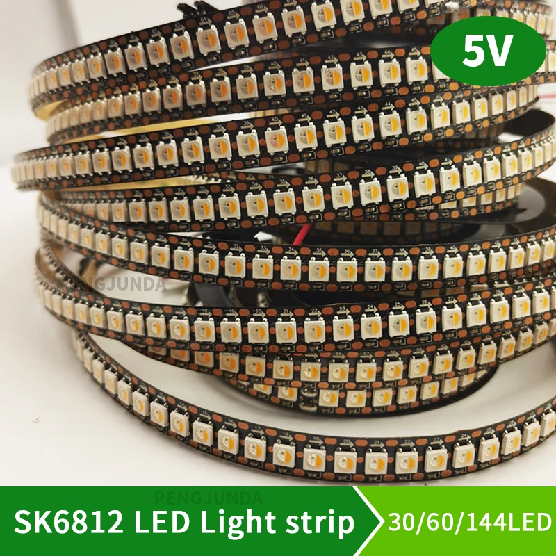 1M 144 Leds SK6812 DC5V RGBW (Similar WS2812B) 4 In 1 Pixels/m Individual Addressable Led Strip CW NW WW IP30/65/67