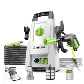 LUTIAN Lavatrice Pulitore ad alta pressione portatile Lavatrice a getto Lavatrice ad alta pressione per autolavaggio Pistola per lavaggio a pressione Generatore di schiuma 220V 1
