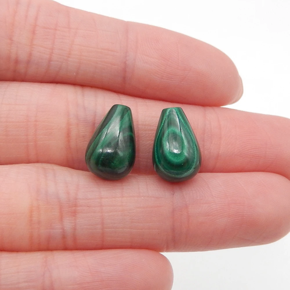 

Natural Malachite Drop Earrings for Women Top Drilled, Natural Gemstone Earrings Beads for Jewelry Making