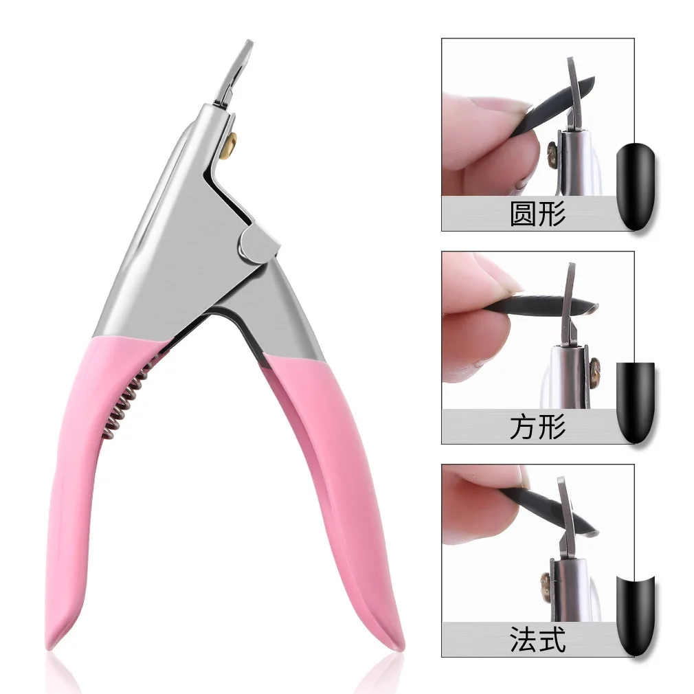 Professional U-shaped Nail Clipper Nail Art Clipper False Tips Trimmer Edge Cutters Colorful Toenail Scissors Manicure Tool