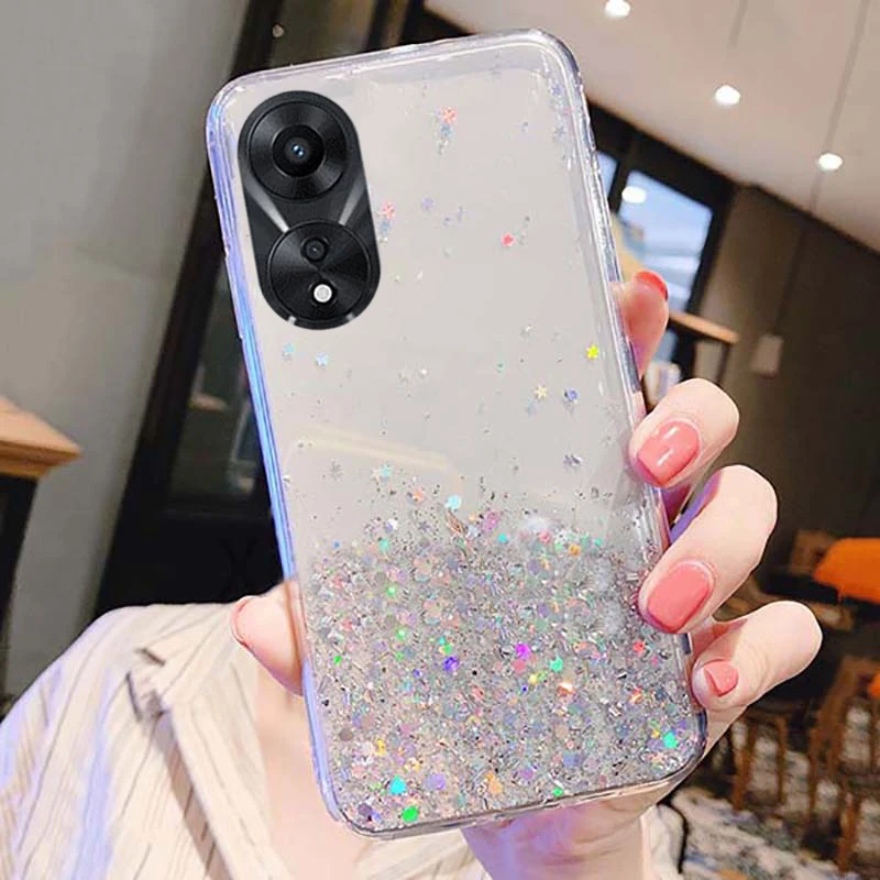 Ready Stock Phone Case for OPPO A78 4G 5G Glitter Star Soft TPU Silicone  Transparent Back Cover