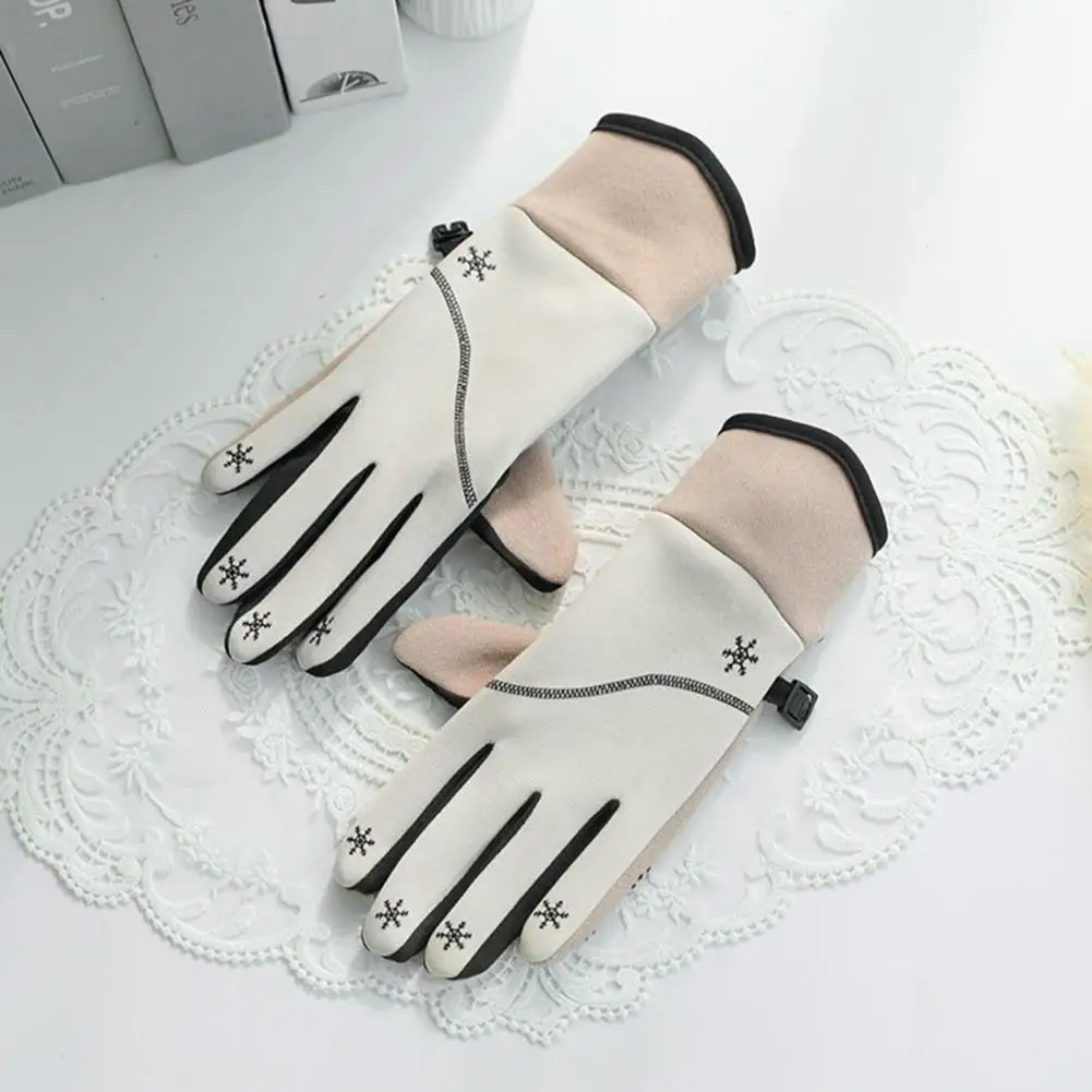

Windproof Gloves Winter Gloves with Adjustable Fastener Tape Windproof Water-resistant Thermal Touchscreen Gloves for Weather