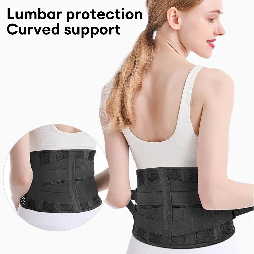 Adjustable Back Brace Lower Back Belt Brace Pain Relief Band Waist Belt Breathable Mesh Design with Adjustable Support Straps