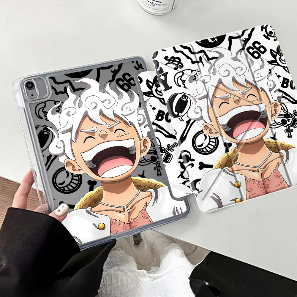 Vibrant Cartoon Patterns Tablet Case with Pen Slot Cover