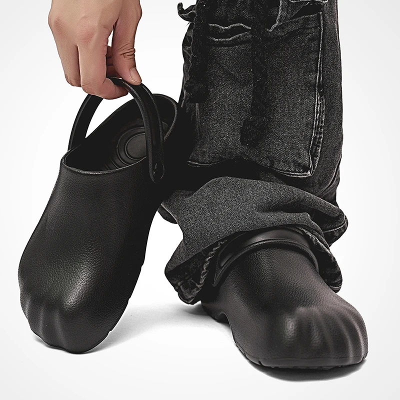 EVA Men Slippers Lightweight Man Beach Shoes Wide Toe Half Slippers Summer Slip on Water Shoes Designer Men's Sandals WaterProof