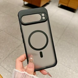 Magsafe Magnetic Matte Clear Shockproof Phone Case with Wireless Charging Compatibility. for Google Pixel 8 Pro (Magnetic)
