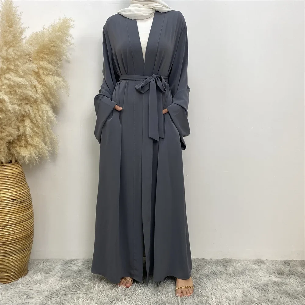 Ramadan Open Abaya Dubai Saudi Turkey Kaftan Muslim Abayas Kimono for Women Modest Robe Caftan Marocain Femme Islamic Clothing