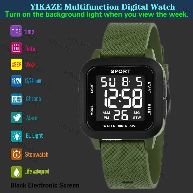 Sports Watches for Men Electronic Watch Digital Retro Style Clock Men Male Reloj Hombre Students Sports Watch Relogio Masculino - 5