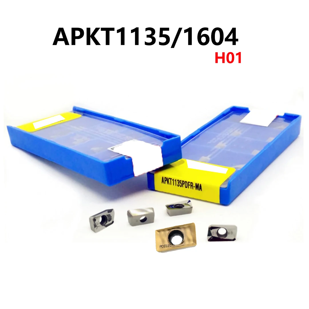 Produktbild von PETSTIBLE APKT1135PDFR-MA H01 Fräseinsätze – 10 Stück, Hartmetall, Für Aluminium, Halb- & Schlichtbearbeitung