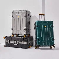 Large Capacity Aluminum Frame Luggage Suitcase with Wheels Travel Bag Durable And Wear-Resistant 20-28 Inch Rolling Suitcase