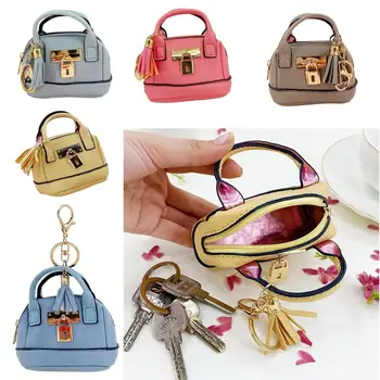 Portachiavi Portatile in Pelle PU Multifunzione, Portamonete, Portafoglio, Mini Borsa Regalo Semplice