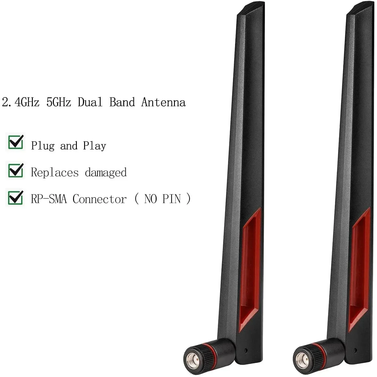 Dual Band 2.4GHz 5.8GHz Wifi Antenna + 15CM I-P-E-X-1 to RP-SMA for Mini PCIe Ca