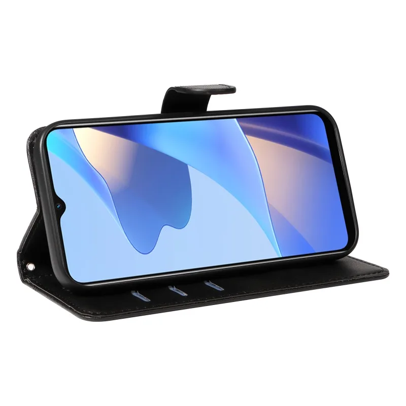 Retro Lines Leather Flip Wallet Case with Card Slot - Stylish and Functional Phone Cover