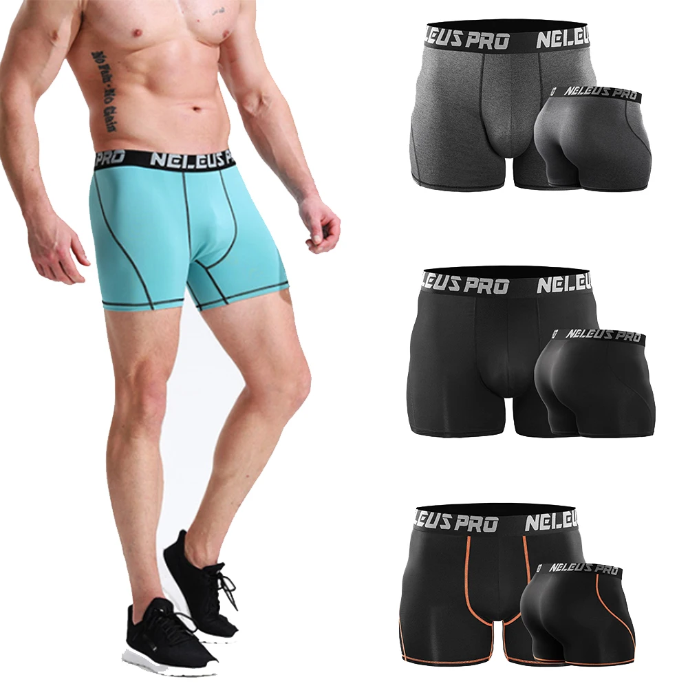 Men Sports Leggings Bodybuilding Shorts Fitness Elastic Compression Tights Quick Drying Running Training Fitness Stretch Pants sports leggings compression pants