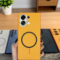 Shookproof Magnetic Silicone Back Cover - Colorful Hard Shell Phone Case for OPPO K13 Turbo (XCK orange)