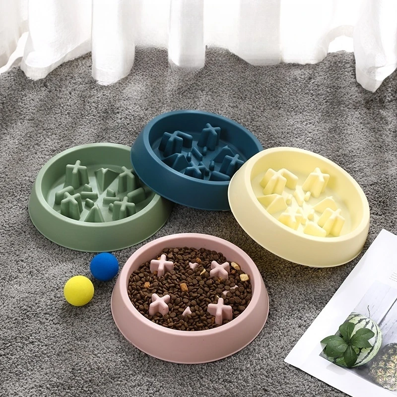 

Pet Dog Slow Food Bowl Anti-choking Feeder PP Plastic Dish Bowl Home Dog Eating Feeder Pet Supplies Available for Cats and Dogs