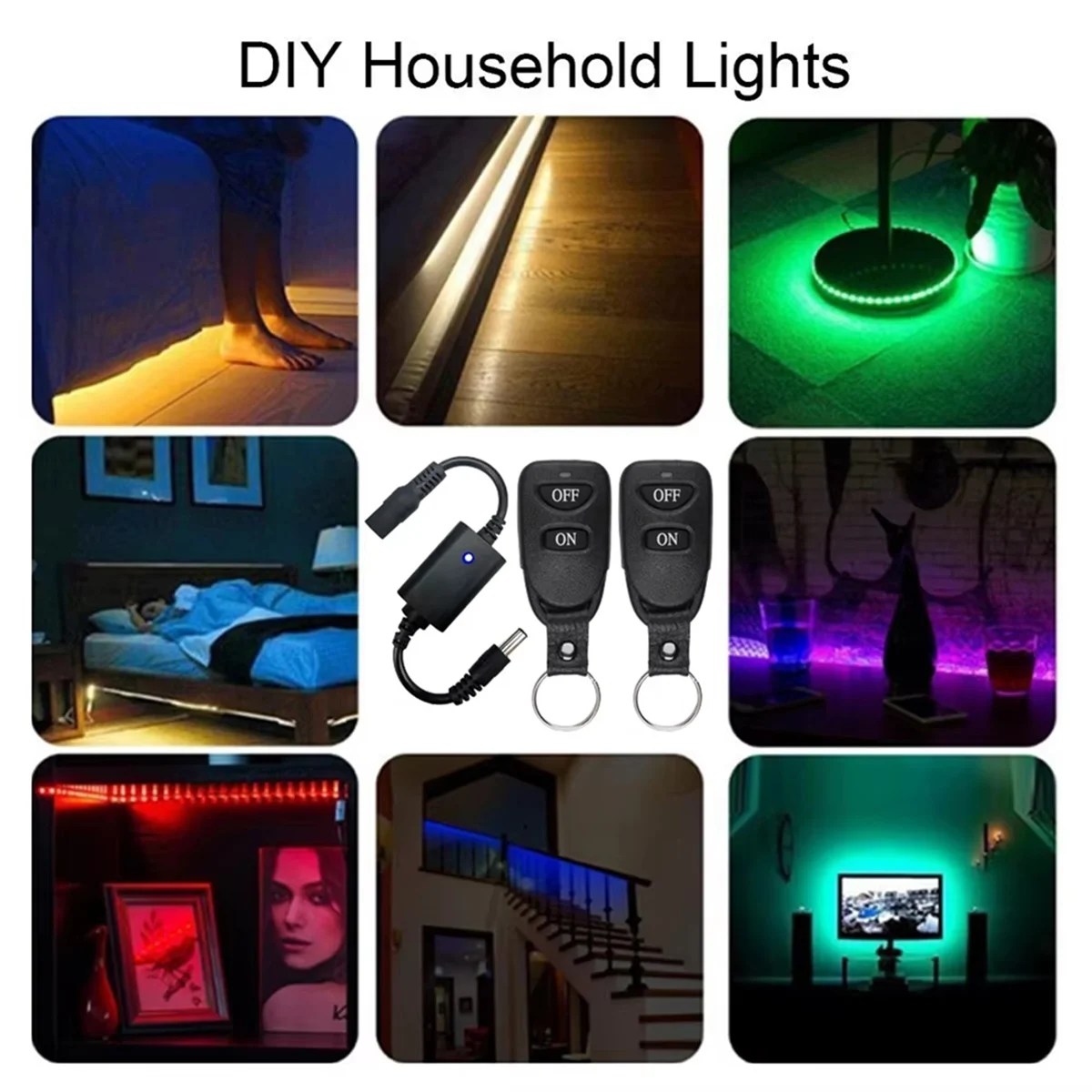 N18R DC3.7V-12V 무선 RF 원격 제어 스위치 릴레이 드라이버 LED 조명 스트립 독서 램프 마이크로 스위치 용 전원 켜기 끄기