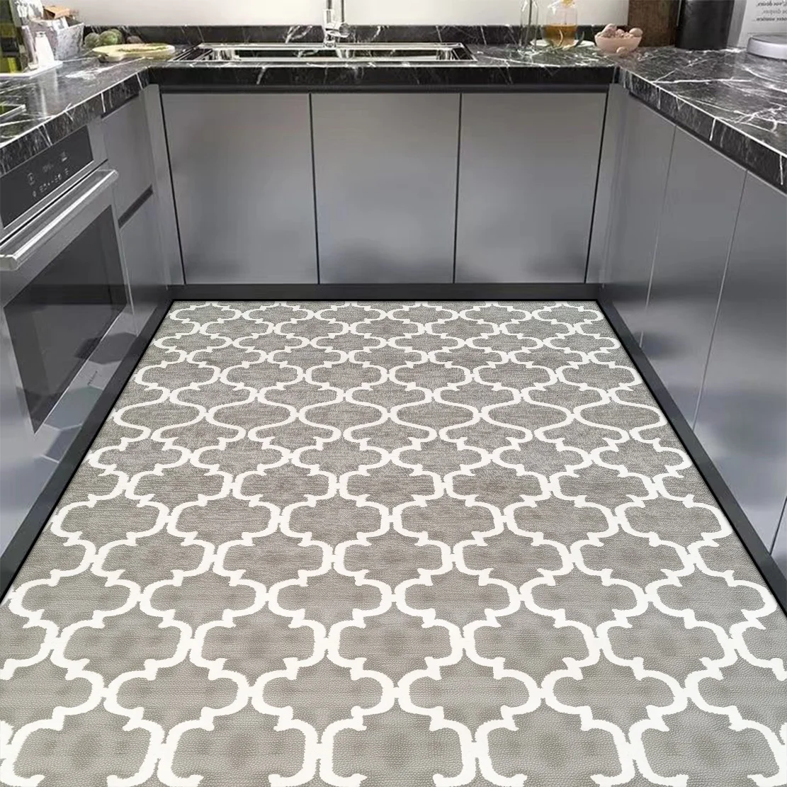 Modern Simple Kitchen Carpet Anti Slip and Water Absorption Kitchen Mat Large Area Rug for Dining Room Home Entrance Alfombra 러그 2