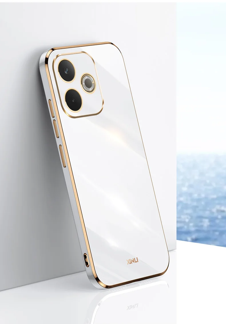 Luxury Plating Shockproof Silicone Back Cover - Soft and Durable Phone Case