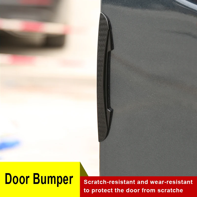 4pcs Car Door Protector Anti-collision Strip Auto Rearview Mirror Protection Sticker Front Rear Bumper Rubber er Bar car stickers car door edge guards car door protector car threshold protector car door anti collision strip