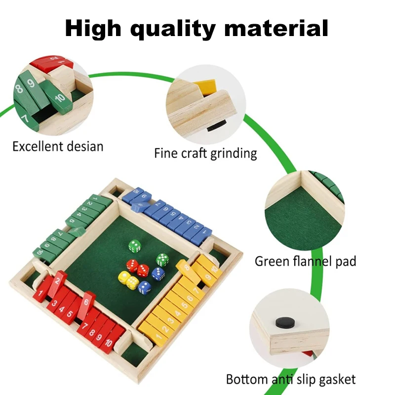 CPC CE Toys Four sided Flip Game Digital Game Toys Children's Parent Child Board Bar Party Leisure