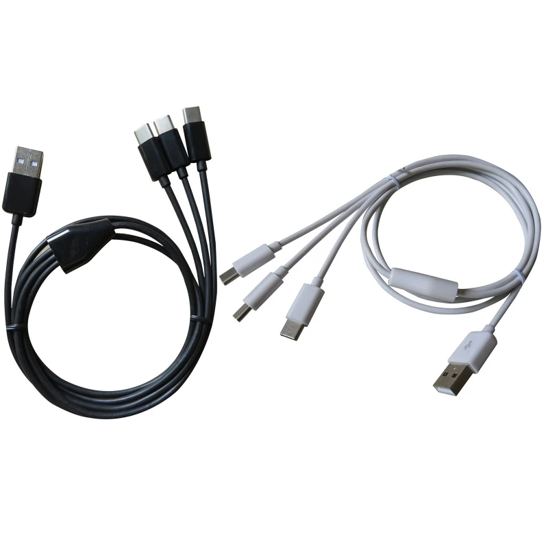 3 in 1 다중 충전 케이블 Type-C 다중 충전 코드 전화기 USB C 커넥터..