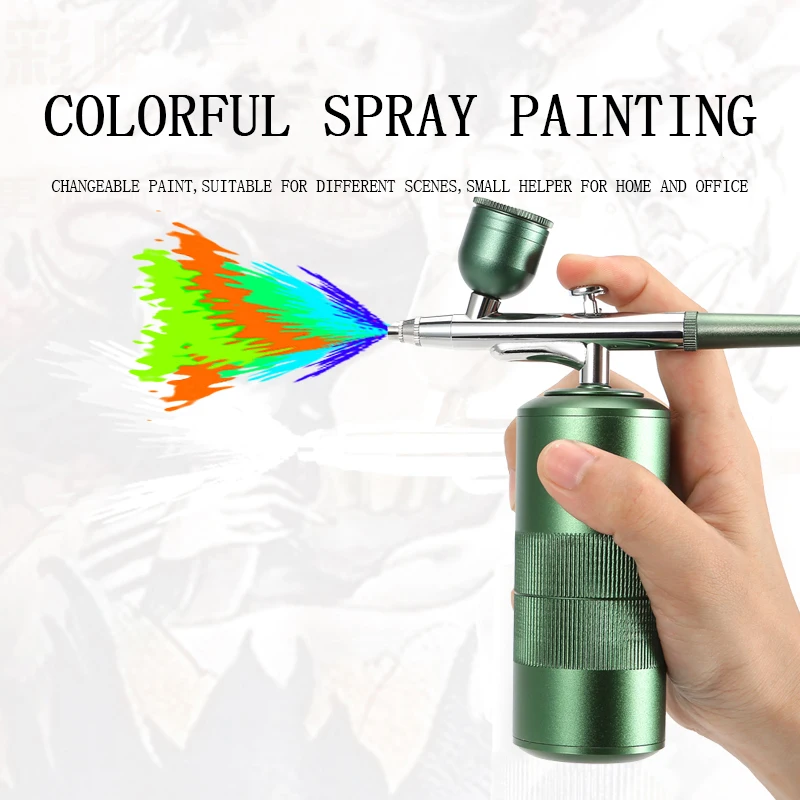 

New Mini Oxygen Injector Nano Fog Mist Sprayer Air Compressor Kit For Nail Tattoo Art Beauty Decoration Paint Spray Gun Tool