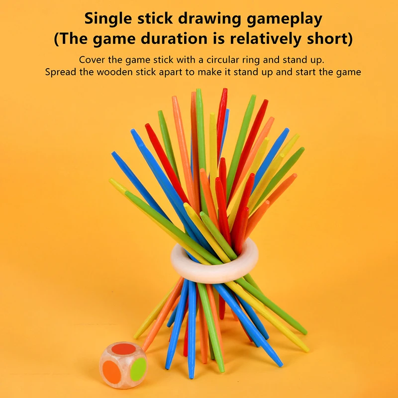 Balance & Fun Wooden Stick Toys Family Game For Kids, Adults & Seniors &ndash; Enhances Coordination, Focus Patience Training