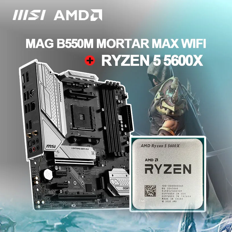 AMD-Ryzen-5-5600X-R5-5600X-CPU-MSI-MAG-B550M-MORTAR-MAX-WIFI ...