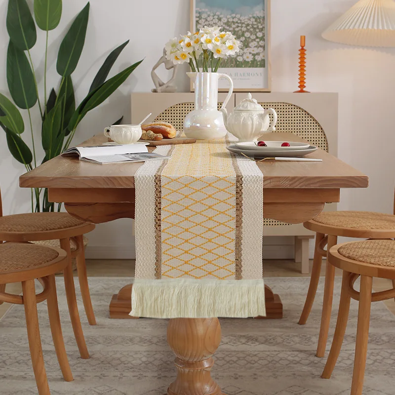 Caminos De Mesa Jbralid Camino De Mesa De Flores De Hortensias Con Mariposas Y Primavera, Verano, De Temporada, Decoración De Mesa De Granja Para El Decoración Cocina