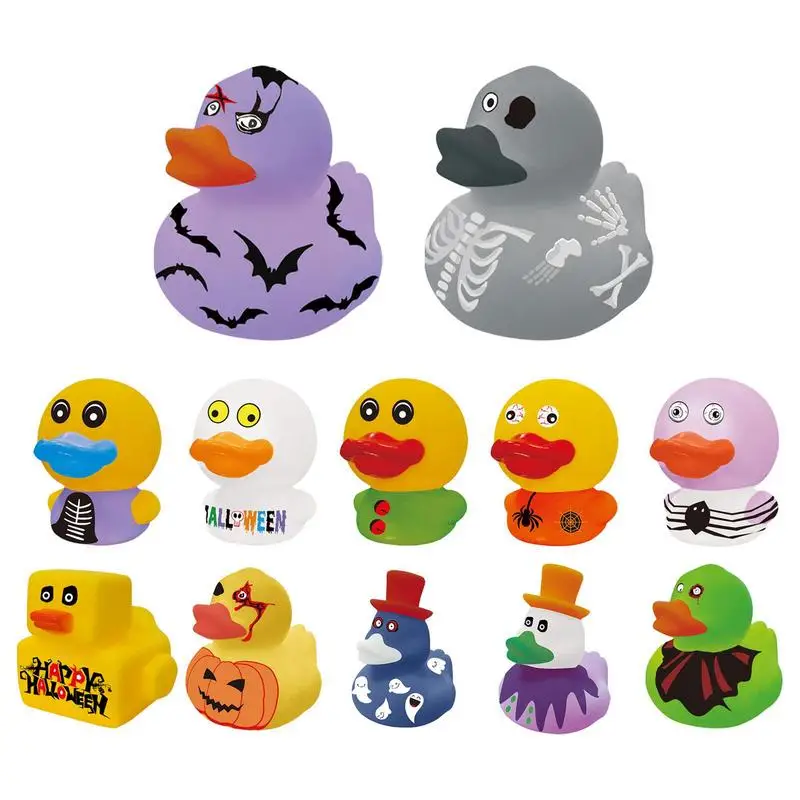 

Car Dashboard Ornaments Little Yellow Duck Kids Rubber Toy Duck For Boy Girl Bath Floating Spray Halloween Christmas Gift