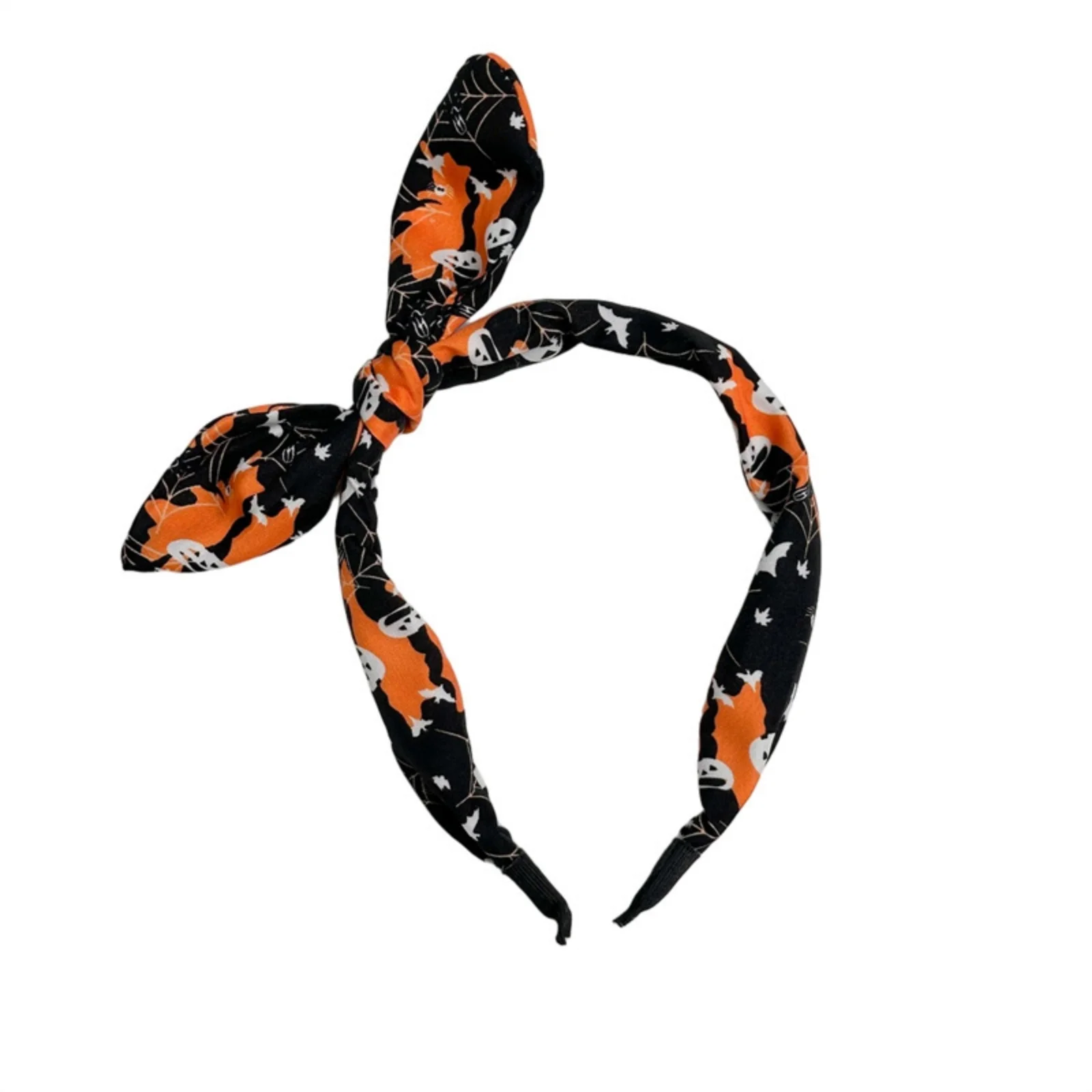 1pc Halloween Bunny Ear Headbands Set: Cute & Spooky Pumpkin, Bat, Ghost Prints Hair Accessories For Women And Girls