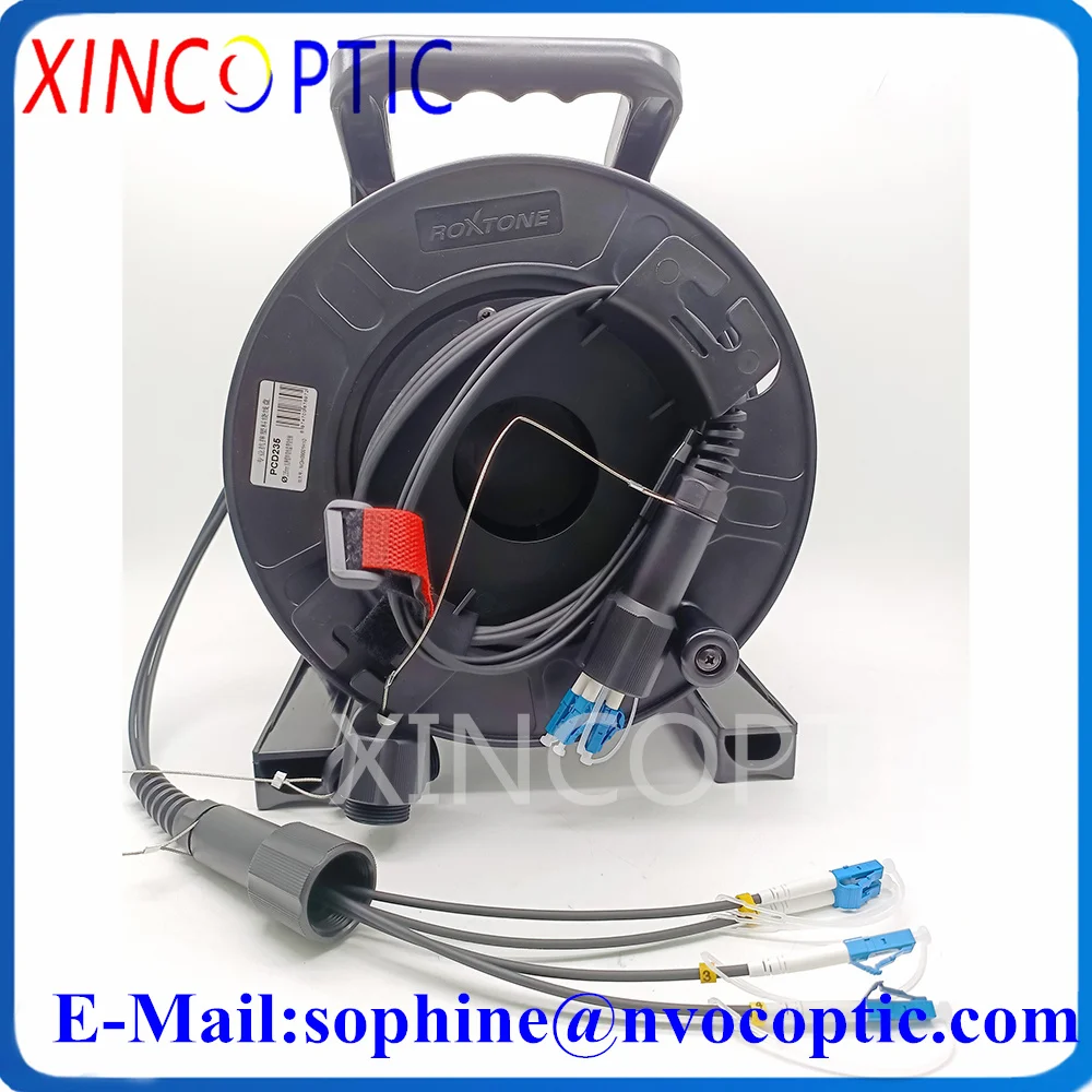 

IP67 PDLC UPC 4 нити 4C 150 м 4,0 мм LSZH, 4,5 мм ТПУ SM 4 волокна 4-жильный Тактический бронированный волоконный патч-корд с катушкой PCD235