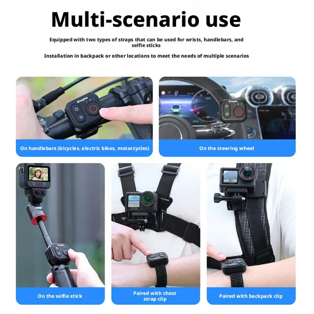 Télécommande sans fil pour DJI Action 6/5/4/Osmo 360 - Bluetooth 5.0, 50m