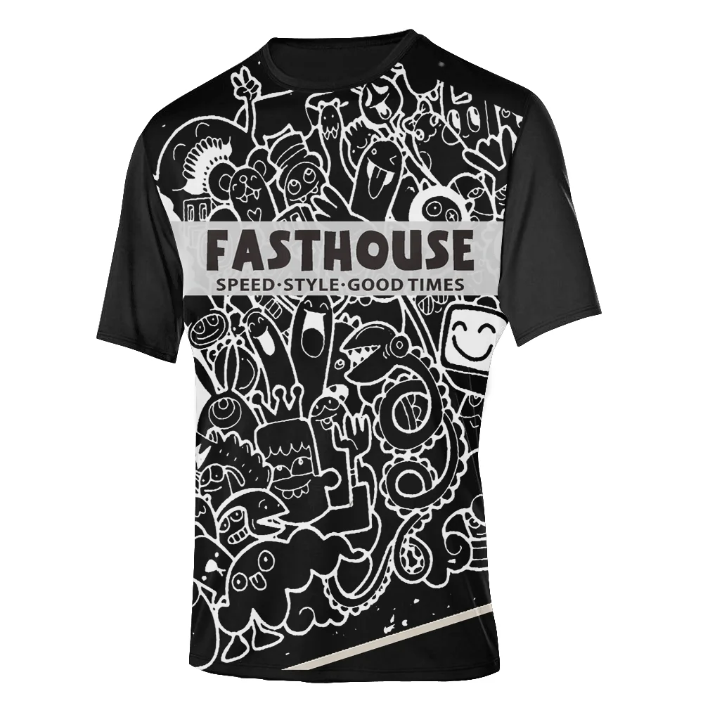 Camisetas de descenso 2023, ropa de motocross, camiseta de ciclismo transpirable para hombres, camiseta de locomotora para bicicleta DH todoterreno para carreras