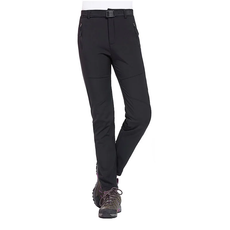 Hiking Pants Fleece Pants Winter Fleece Women Pants Hiking Climbing Camping Waterproof Work Pants Outdoor Sports Mountaineering Skiing Warm Trousers
