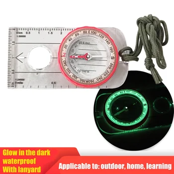 Luminous Compass High Accuracy Waterproof Adventure Warehouse Compass Multifunctional Outdoor with Magnifier for Hiking Survival 3