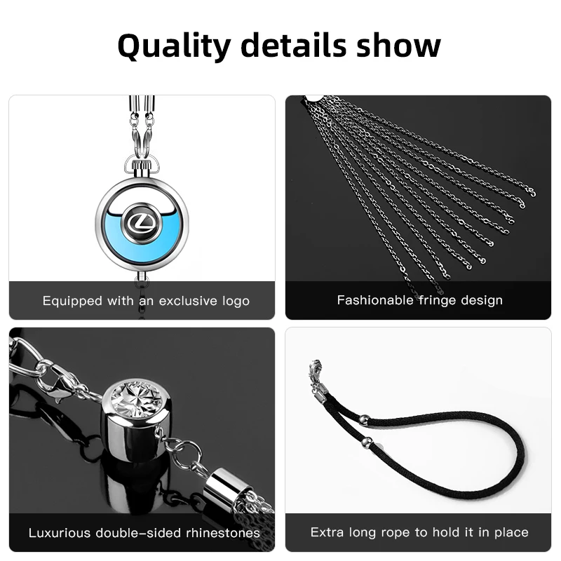 렉서스 F 스포츠 GX460 Ct200h IS250 ES 220D IS200 F스포츠 GS GX IS LS LX NX RX UX CT LC RC용 귀족 크리스탈 차량용 향수 펜던트