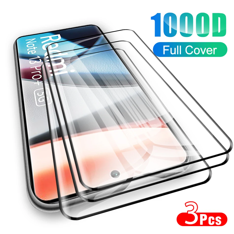 

3Pcs Full glue curved screen protector For Xiaomi Redmi Note 13 Pro Plus 5G Redmi note13pro plus 6.67 inches Tempered Glass