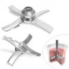 2PCS Replacement Paddle Blade for Ninja Creami NC300 Series , Mixing Blade Paddle NC301, CN305A, CN301CO Silver 4