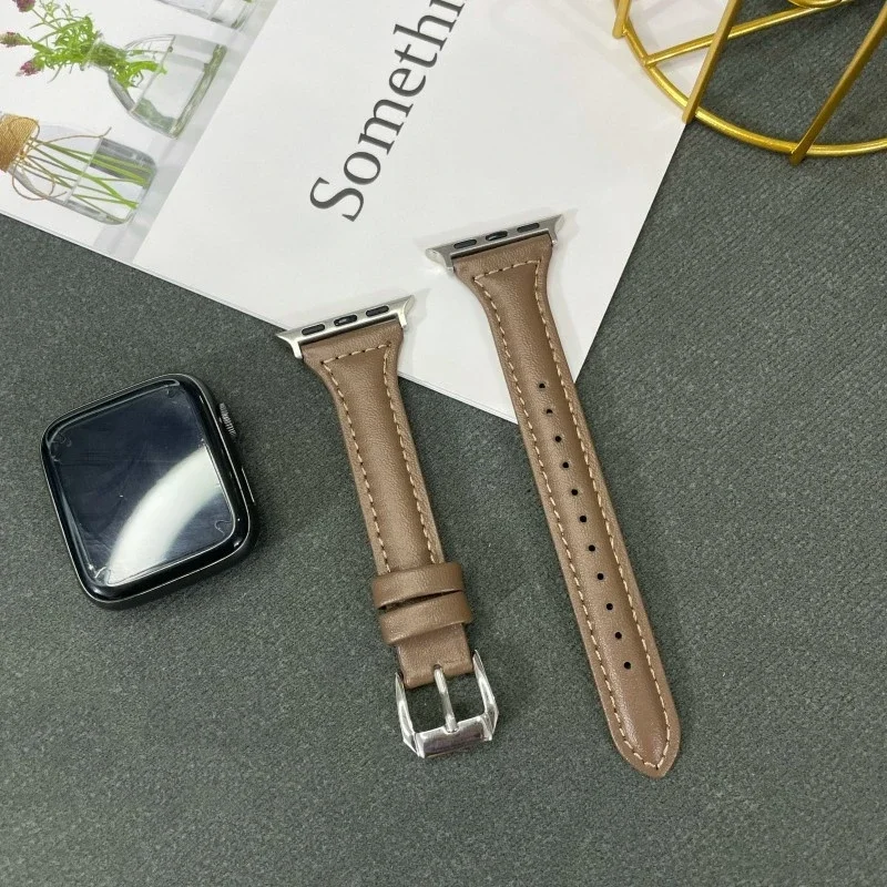 Elegant Leather Slim Strap - Women's Bracelet